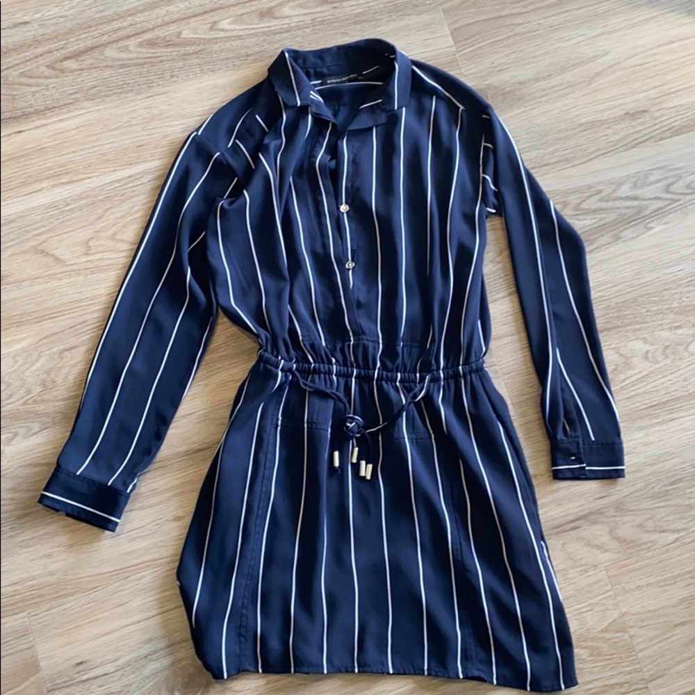 Banana republic blue stripe dress